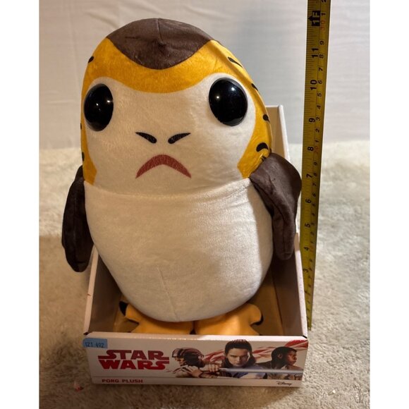 Star Wars Porg Plush Toy By Disney In Original Box 12" Collectible - Picture 5 of 5